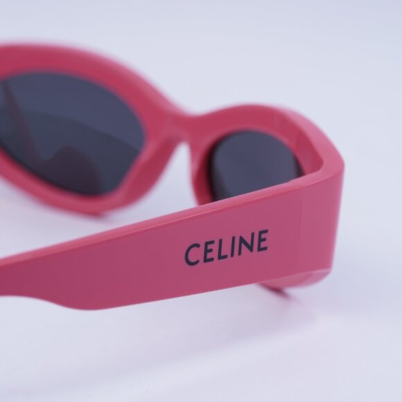 Celine CL40288I MONOCHROMS 74A Sunglasses Shiny Pink Cat Eye Frame, Grey Lenses - Picture 5 of 10